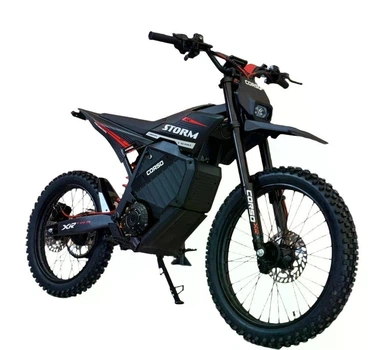 Діртбайк електричний Corso Storm E-3000 Rally SM-30668 (1)) рама сталева, двигун 2999W, акумулятор літієвий 72V27AH, у коробці - Чорний