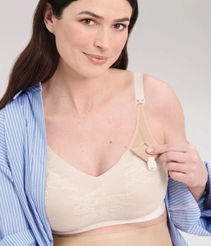Кружевной топ для беременных и кормящих мам с плотными чашками Anita 5057 XL Айвори