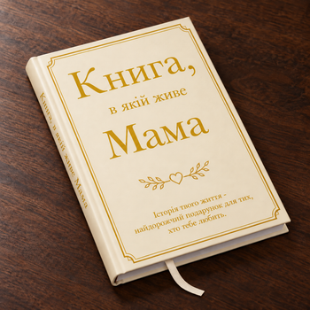 Книга, в якій живе МАМА. Книга подарунок для збереження історії мами.