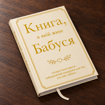 Книга, в которой живёт БАБУШКА. Книга подарок для сохранения истории бабушки.