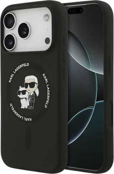 Etui na smartfon Apple iPhone 18 Pro Max/17 Pro Max Karl Lagerfeld Silicone Karl&Choupette Ring MagSafe Black (KLHMP18XSCMKCRHK)