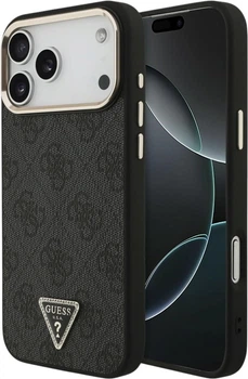 Etui na smartfon Apple iPhone 18 Pro Max/17 Pro Max Guess 4G Triangle Logo MagSafe Black/Gold (GUHMP18XP4GTDGMK)