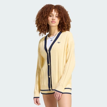 Жіночий кардиган CABLE KNIT adidas KS4968 (XL) жовтий (4068817189611)