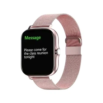 Смарт-часы Smart Watch розовый с металлическим браслетом