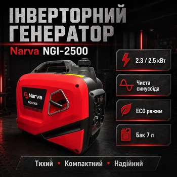 Генератор інверторний Narva NGI-2500 2.3/2.5кВт
