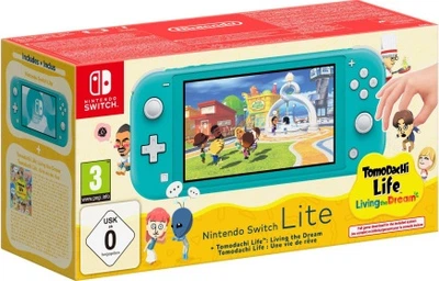 Консоль Nintendo Switch Lite Turquoise + Tomodachi Life: Living The Dream (045496337520)