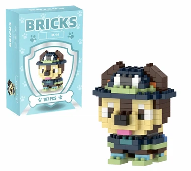 Детский 3D конструктор Bricks Щенячий патруль Чейз, 197 деталей (M-14)
