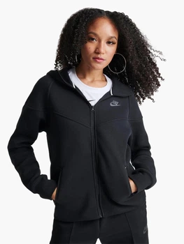 Толстовка на молнии с капюшоном женская Nike W Nsw Tch Flc Wr Fz Hdy FB8338-010 XS Черная (196607984918)