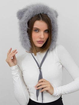 Шапка жіноча Vilss Песець Empty Kitty VLU-2509-5-E One Size Світло-сіра