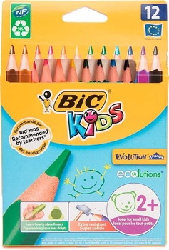 Олівці кольорові BIC Evolution 12 кольорів (3086124001632)