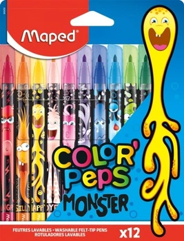 Flamastry Maped Color Peps Monster 12 kolorów (3154148454007)