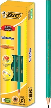 Олівець чорнографітний шестикутний BIC Evolution HB 12 шт Зелений (3270220004608)