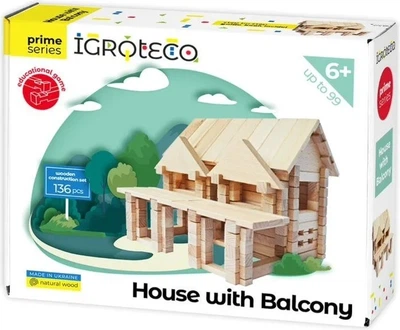 Klocki Igroteko Domek z balkonem 136 elementów (4820148900248)