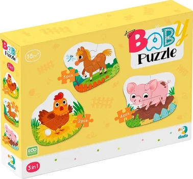 Puzzle 3 w 1 DoDo Dzień na farmie (4823115906502)