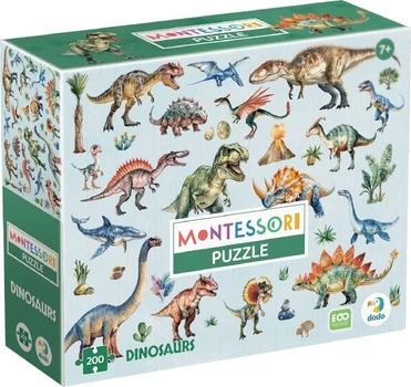 Puzzle Montessori DoDo Dinozaury 200 elementów (4823115912558)