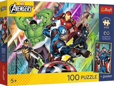 Пазл Trefl Premium Plus Kids Disney Marvel The Avengers Power and Strength 100 елементів (5900511165524)