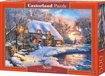 Puzzle Castorland Zimowa chata 500 elementów (5904438053278)