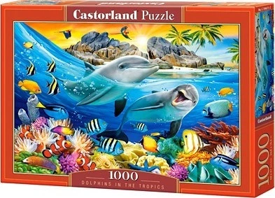 Puzzle Castorland Delfiny w tropikach 1000 elementów (C-104611) (5904438104611)