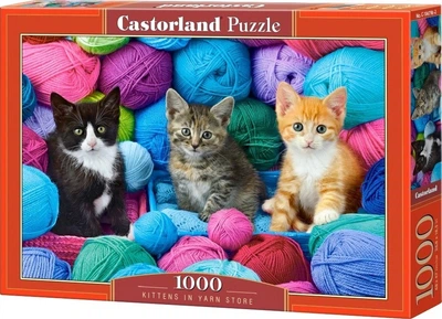 Puzzle Castorland Kotki w sklepie z włóczką 1000 elementów (5904438104796)