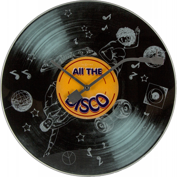 Настенные часы в виде виниловой пластинки "All the Disco" Ø43 см