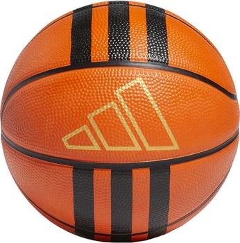 Piłka do koszykówki Adidas 3-Stripes Rubber Mini Pomarańczowo-czarna (4065429196808)
