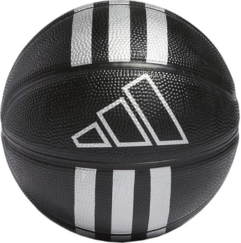 Piłka do koszykówki Adidas 3-Stripes Rubber Mini Czarna (4065429199403)