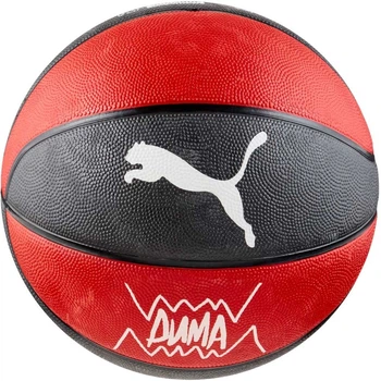 Piłka do koszykówki Puma TeamJaw Czerwono-czarna (4069157178501)