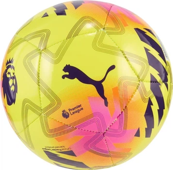 Piłka nożna Puma Orbita Mini Premier League Lights Żółto-różowa (4069157867658)