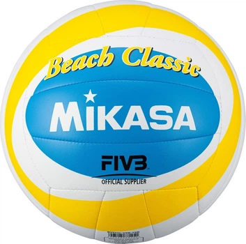 Волейбольний м'яч plażowa Mikasa Beach Classic Біло-жовто-синій (4907225881451)