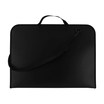 Папка портфель Maxi А3 пластиковий на блискавці чорний (MX30004)