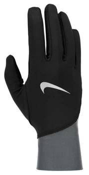 Rękawiczki do biegania męskie Nike Pacer Midweight N1010535018 L Czarno-Szare (887791781574)