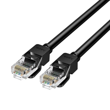 Інтернет кабель (Патч-корд) HOCO US14 Gigabit network cable CAT6 1Gbps 10m Black