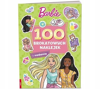 Książka z naklejkami Ameet Barbie 100 Brokatowych naklejek (9788325346362)