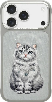 Чохол для смартфона Apple iPhone 18 Pro Max/iPhone 17 Pro Max Nimmy Lucky Fashion Cat MagSafe Grey (6980002140772)