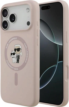 Чохол для смартфона Apple iPhone 18 Pro Max/iPhone 17 Pro Max Karl Lagerfeld Silicone Karl&Choupette Ring MagSafe Pink (3666339676988)