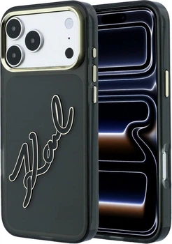 Чохол для смартфона Apple iPhone 18 Pro Max/iPhone 17 Pro Max Karl Lagerfeld IML Big Signature Resin Metal Frame Black (3666339662011)