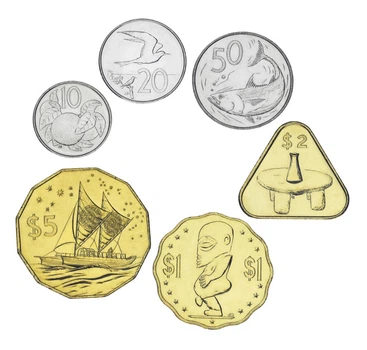 Набір монет Острови Кука набір з 6 монет 2015 VF-AU 10, 20, 50 центів, 1, 2, 5 доларів