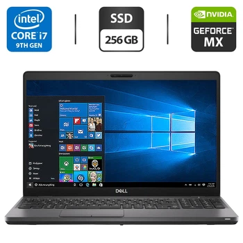 Ультрабук Dell Latitude 5501 / 15.6" (1920x1080) IPS / Intel Core i7-9850H (6 (12) ядер по 2.6 - 4.6 GHz) / 16 GB DDR4 / 256 GB SSD / nVidia GeForce MX150, 2 GB GDDR5, 64-bit / WebCam б/в