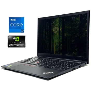 Ігровий ультрабук Lenovo ThinkPad E15 Gen 2 / 15.6" (1920x1080) IPS / Intel Core i7-1165G7 (4 (8) ядра по 2.8 - 4.7 GHz) / 16 GB DDR4 / 512 GB SSD / nVidia GeForce MX450, 2 GB GDDR6, 64-bit / WebCam / Win 11 б/в
