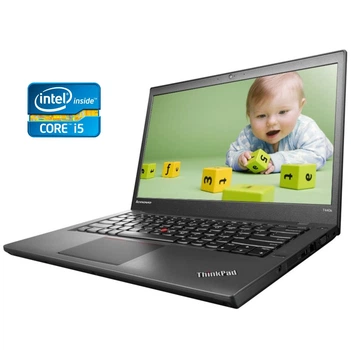 Ультрабук Б-клас Lenovo ThinkPad T440s / 14" (1600x900) TN / Intel Core i5-4300U (2 (4) ядра по 1.9 - 2.9 GHz) / 8 GB DDR3 / 1000 GB HDD / Intel HD Graphics 4400 / WebCam / Win 10 Pro / Два АКБ б/в