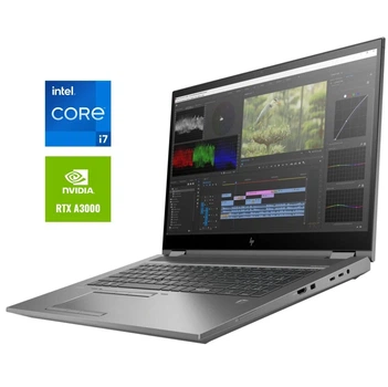 Мобільна робоча станція HP ZBook Fury 17 G8 / 17.3" (1920x1080) IPS / Intel Core i7-11850H (8 (16) ядер по 2.5 - 4.8 GHz) / 32 GB DDR4 / 512 GB SSD M.2 + 512 GB SSD M.2 / nVidia RTX A3000, 6 GB GDDR6, 192-bit / WebCam / Win 11 Pro б/в