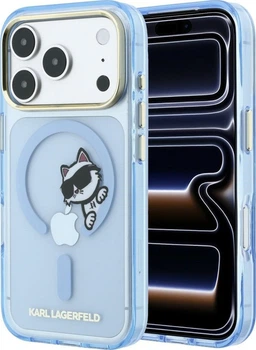 Чохол для смартфона Apple iPhone 18 Pro/iPhone 17 Pro Karl Lagerfeld Peekaboo Logo MagSafe Light Blue (3666339661885)