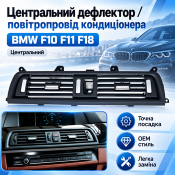 Центральный дефлектор/воздуховод кондиционера (печки) BMW 5 серии F10 F11 F18