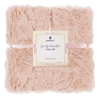 Плед Springos HA7052 рожевий 160 × 200 см (5907719410043)
