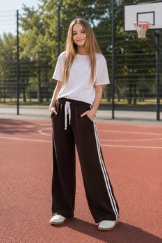 Штани Street Flex двонитка петля шоколадний 122 см
