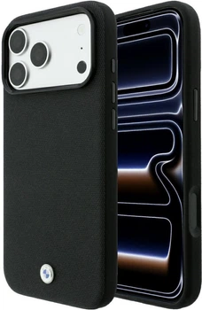 Etui do smartfona Apple iPhone 18 Pro Max/iPhone 17 Pro Max BMW Kevlar Metal Logo MagSafe Black (3666339665593)