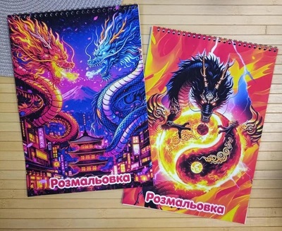 Раскраска Драконы Dragons А4 набор 2 шт (41191)