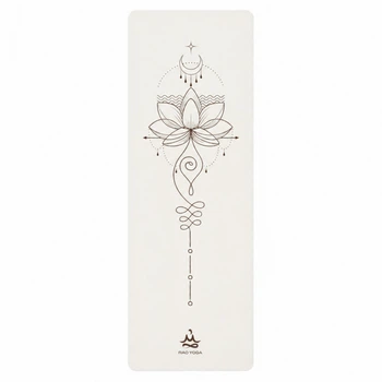 Килимок для йоги каучуковий Vimal Unalome Lotus White RAO 183×68×0.5 см