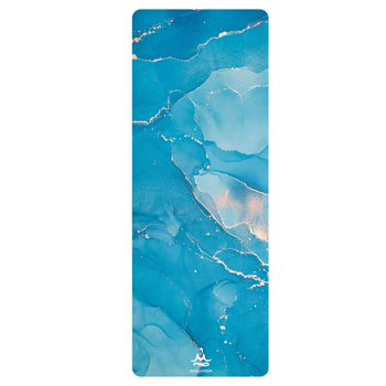 Килимок для йоги замшевий Sitara Aqua Marble RAO 183×68×0.5 см