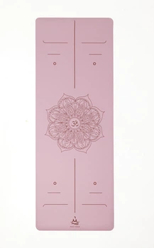 Килимок для йоги каучуковий Vimal Mandala OM Pastel Lilac RAO 185×68×0.4 см